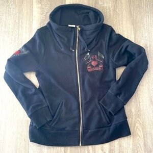 Harley Davison zip womens jacket large zip graphic